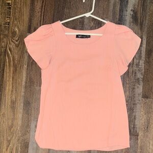 Pandora Peach Cap Sleeve Scoop Neck Top